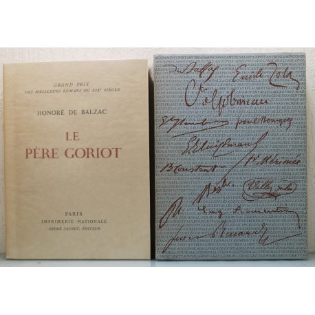 Le père Goriot Balzac, Honoré de picasso pablo André Sauret Imprimerie Nationale 3701620300392