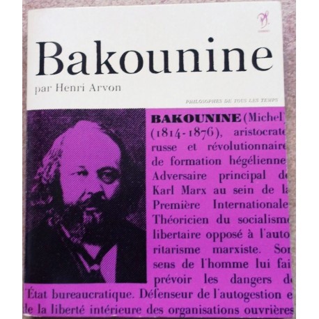 Bakounine Henri ARVON Seghers 3701620300088